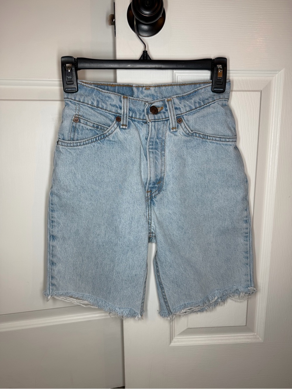 Levi's 912 Orange Tag Vintage Slim Fit Cut Off Shorts Women Sz 3 - 24" Waist